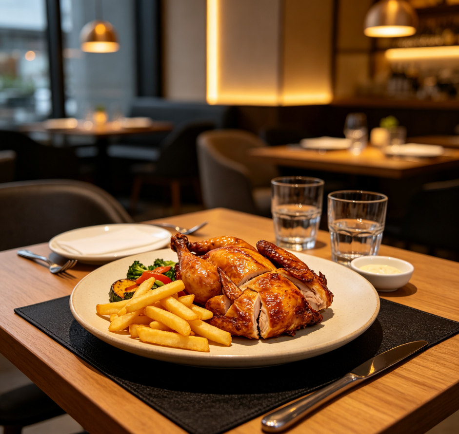 Roast Chicken & Fries Meal for Two