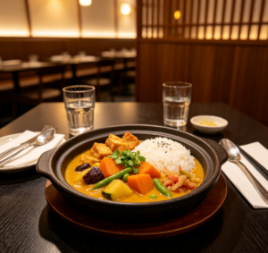 Vegetarian Curry & Rice Set