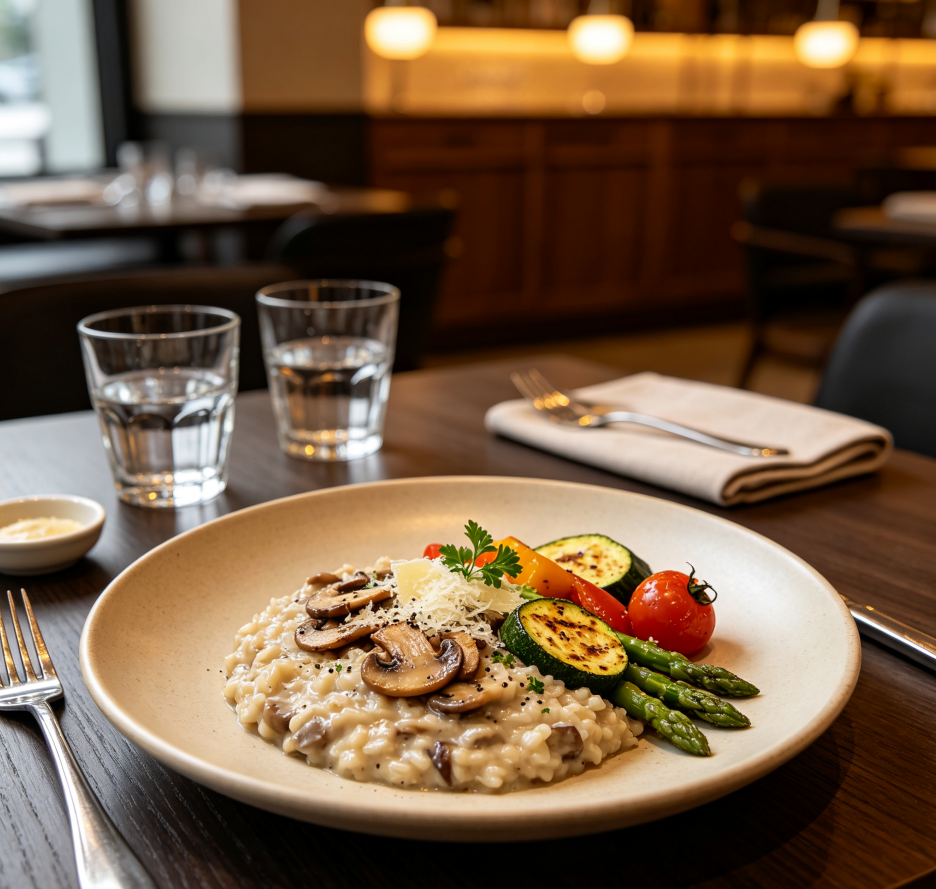 Mushroom Risotto & Roasted Vegetables Set