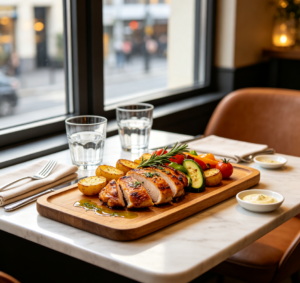 Window-side: Herb-roasted chicken platter set