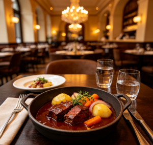 Center area: Red wine-braised meat with potatoes set