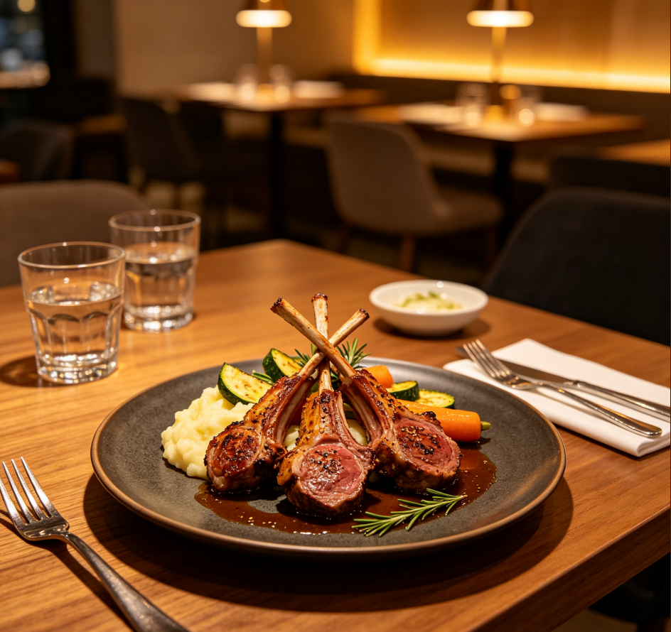 Roast Lamb Chops & Mashed Potatoes Set