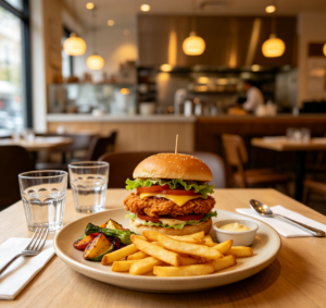 Chicken Burger & Fries Set