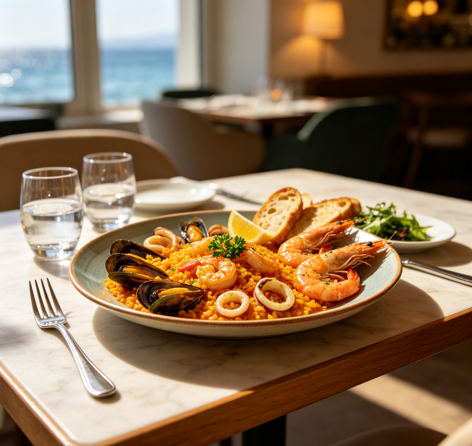 Seafood Risotto & Garlic Shrimp Set